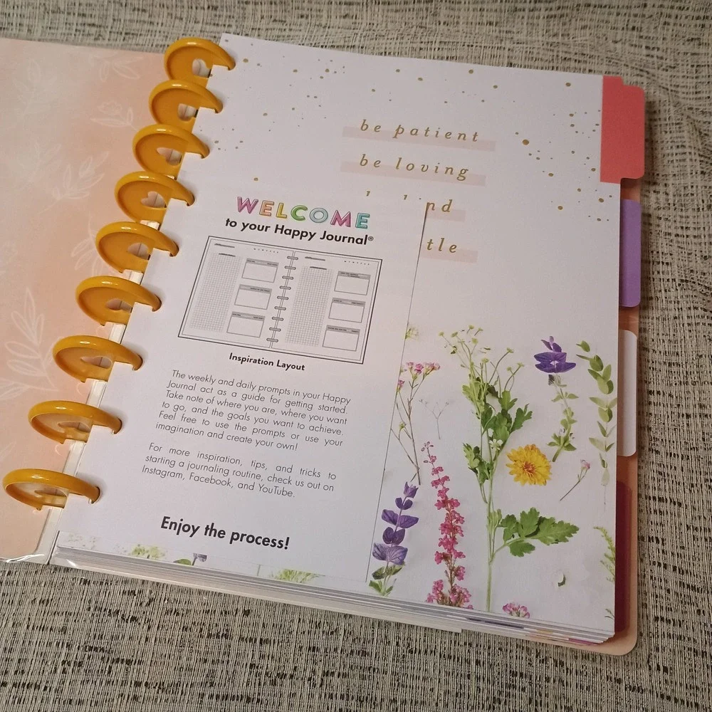 Happy Planner Pressed Florals Classic Inspiration Guided Journal 80 Sheets New